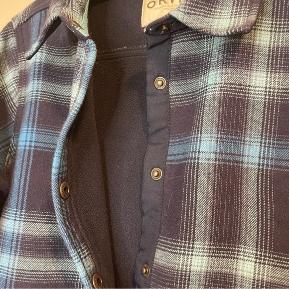 Orvis Fleece Lined Flannel Shirt Jacket Size M - Picture 7 of 7